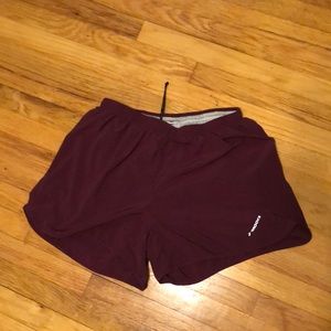 Plum eggplant purple colored brooks running shorts
